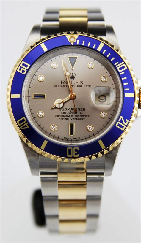 rolex submariner silver dial diamond|rolex submariner sapphire and diamond.